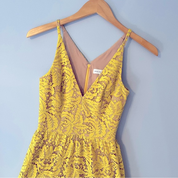 NEW Dress the Population Melina Dress - Canary Yellow - Picture 4 of 11